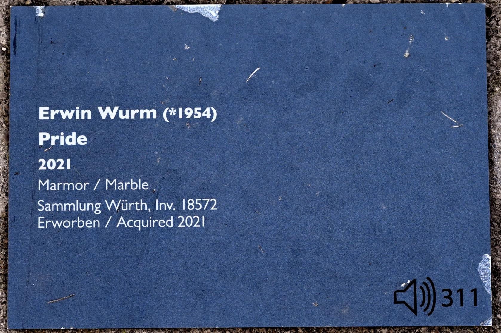 Erwin Wurm (2003–2021), Pride, Schwäbisch Hall, Kunsthalle Würth, 2021, Bild 3/3