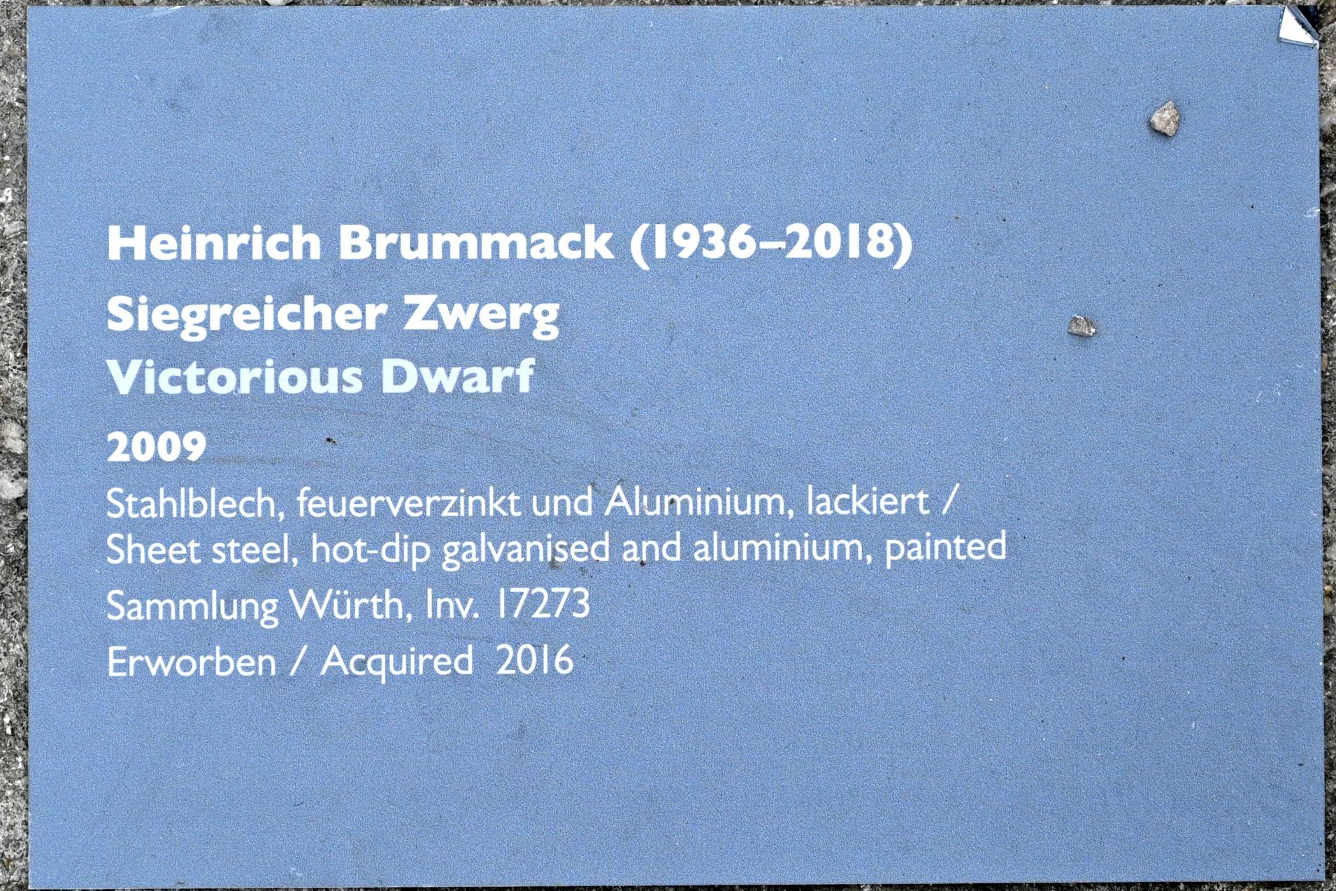 Heinrich Brummack (1989–2009), Siegreicher Zwerg, Schwäbisch Hall, Kunsthalle Würth, 2009, Bild 3/3