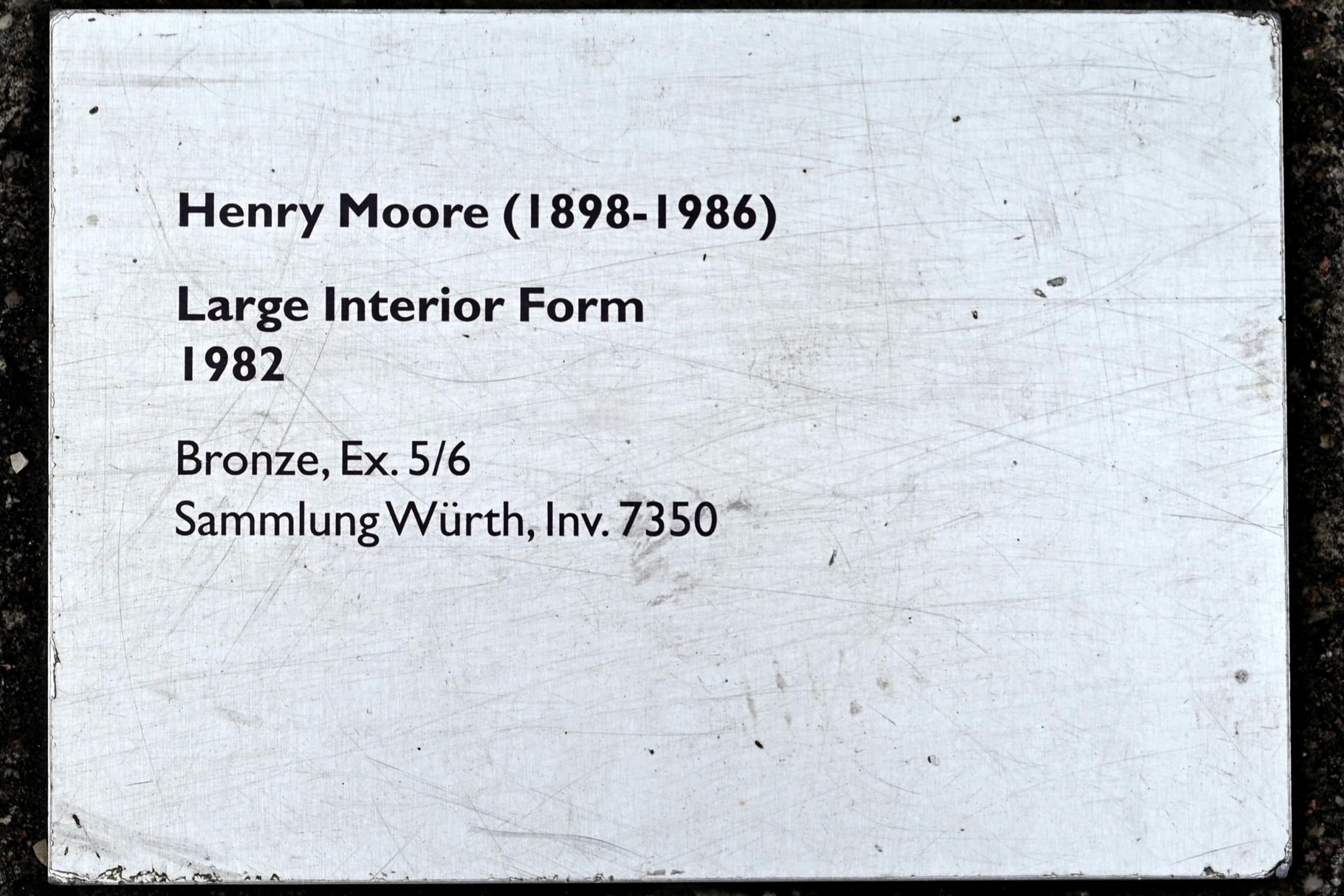 Henry Moore (1924–1982), Large Interior Form, Schwäbisch Hall, Kunsthalle Würth, 1982, Bild 2/2