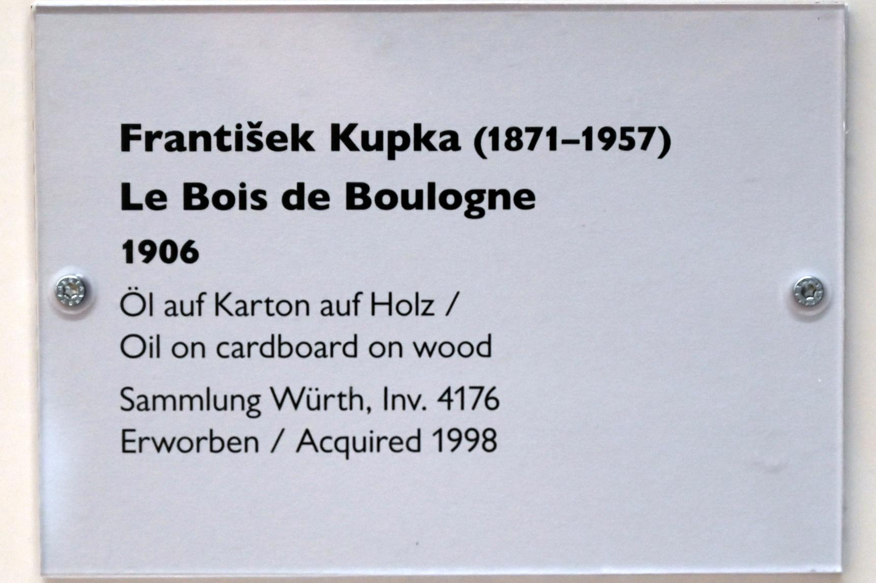 František (François) Kupka (1895–1953), Le Bois de Boulogne, Schwäbisch Hall, Kunsthalle Würth, Ausstellung "Sport, Spaß und Spiel" vom 13.12.2021 - 26.02.2023, Obergeschoß, 1906, Bild 2/2
