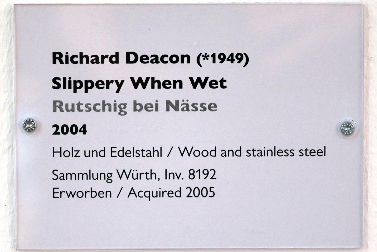 Richard Deacon (2004–2009), Rutschig bei Nässe, Schwäbisch Hall, Kunsthalle Würth, Ausstellung "Sport, Spaß und Spiel" vom 13.12.2021 - 26.02.2023, Obergeschoß, 2004, Bild 6/6