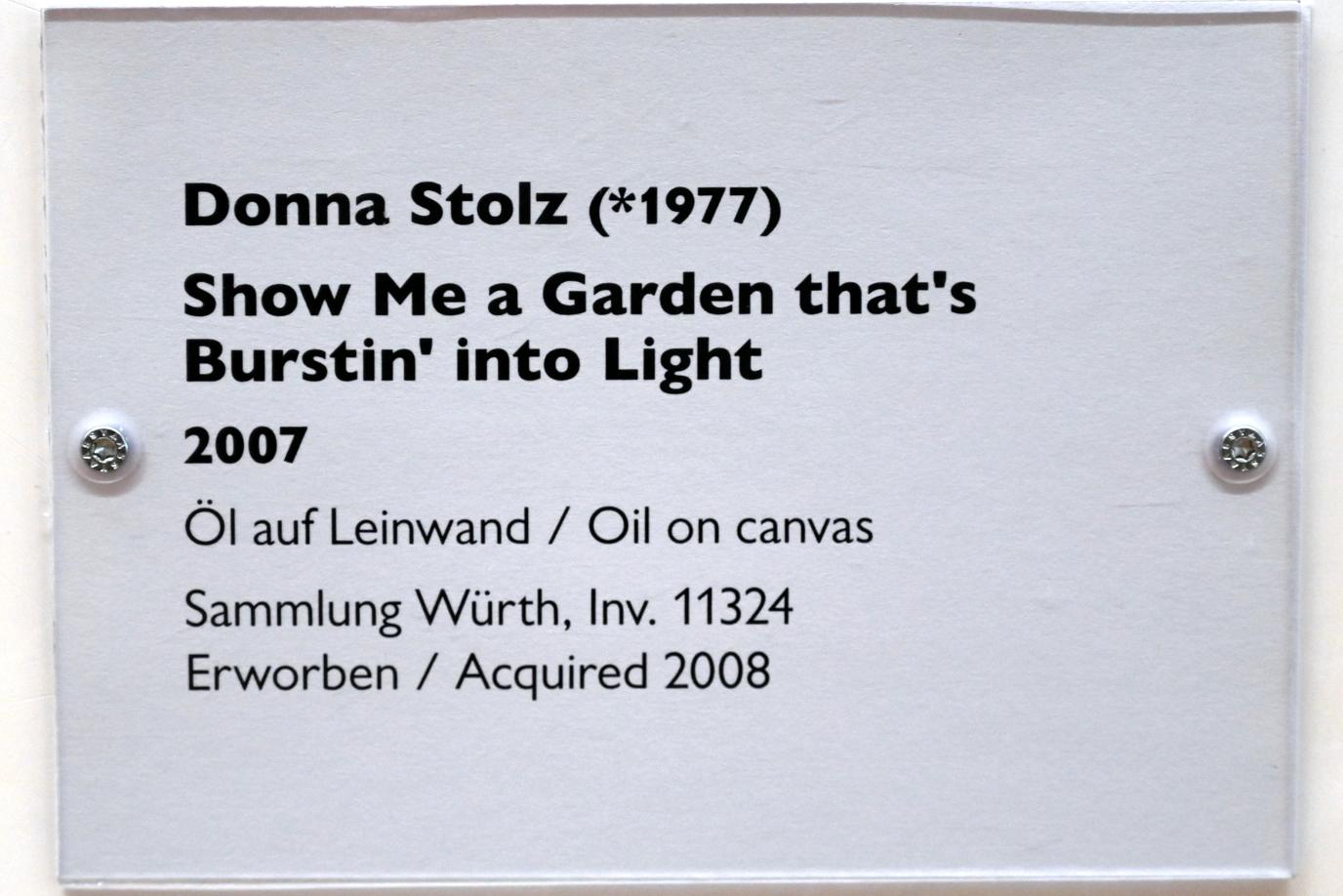 Donna Stolz (2007), Show Me a Garden that's Burstin' into Light, Schwäbisch Hall, Kunsthalle Würth, Ausstellung "Sport, Spaß und Spiel" vom 13.12.2021 - 26.02.2023, Obergeschoß, 2007, Bild 2/2