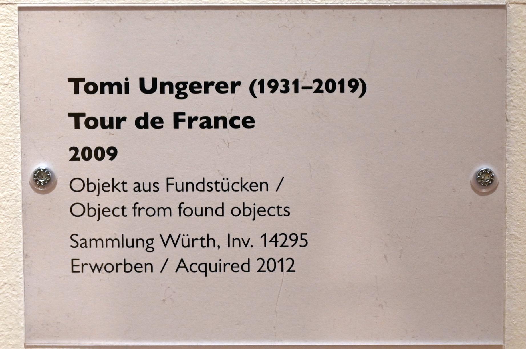 Tomi Ungerer (1963–2010), Tour de France, Schwäbisch Hall, Kunsthalle Würth, Ausstellung "Sport, Spaß und Spiel" vom 13.12.2021 - 26.02.2023, Obergeschoß, 2009, Bild 5/5