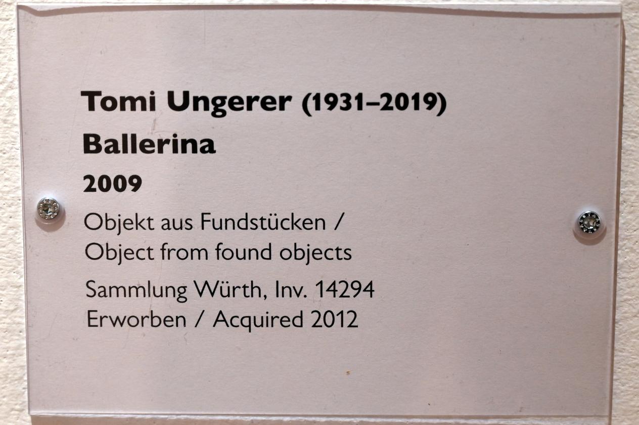 Tomi Ungerer (1963–2010), Ballerina, Schwäbisch Hall, Kunsthalle Würth, Ausstellung "Sport, Spaß und Spiel" vom 13.12.2021 - 26.02.2023, Obergeschoß, 2009, Bild 3/3
