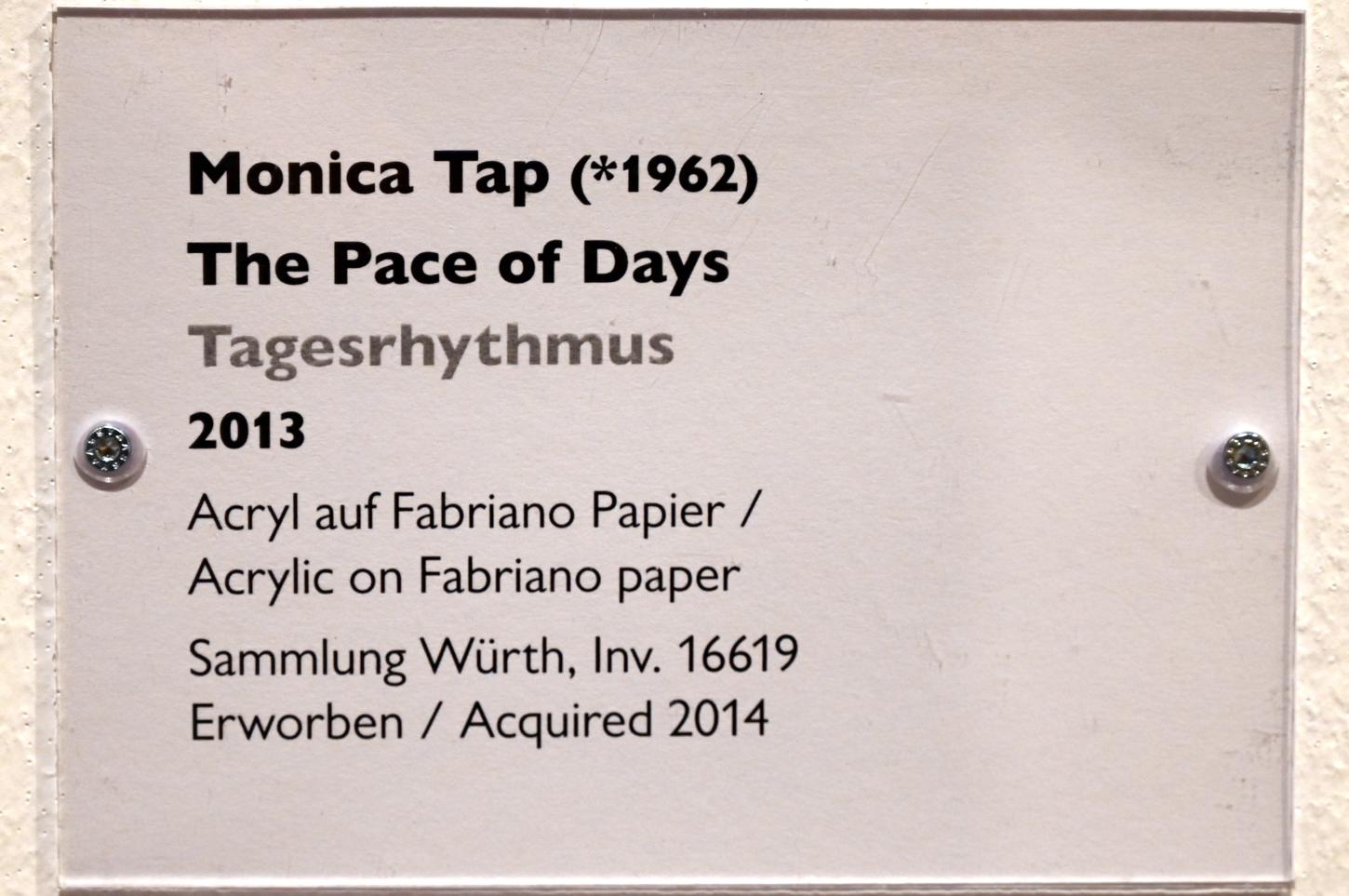 Monica Tap (2013), Tagesrhythmus, Schwäbisch Hall, Kunsthalle Würth, Ausstellung "Sport, Spaß und Spiel" vom 13.12.2021 - 26.02.2023, Untergeschoß, 2013, Bild 39/39