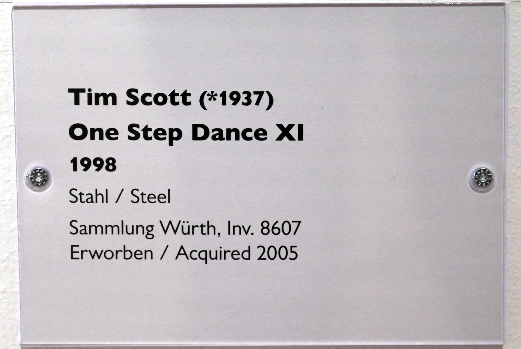 Tim Scott (1998), One Step Dance XI, Schwäbisch Hall, Kunsthalle Würth, Ausstellung "Sport, Spaß und Spiel" vom 13.12.2021 - 26.02.2023, Untergeschoß, 1998, Bild 2/2