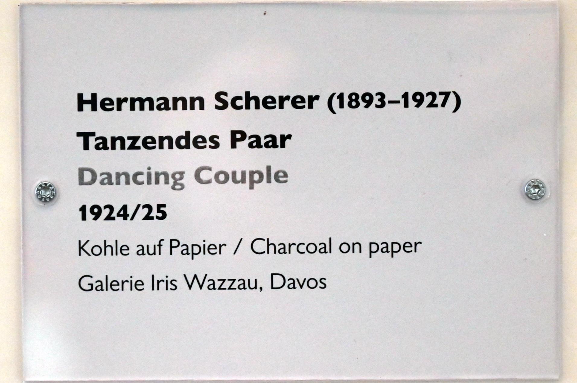 Hermann Scherer (1924–1925), Tanzendes Paar, Schwäbisch Hall, Kunsthalle Würth, Ausstellung "Sport, Spaß und Spiel" vom 13.12.2021 - 26.02.2023, Untergeschoß, 1924–1925, Bild 2/2