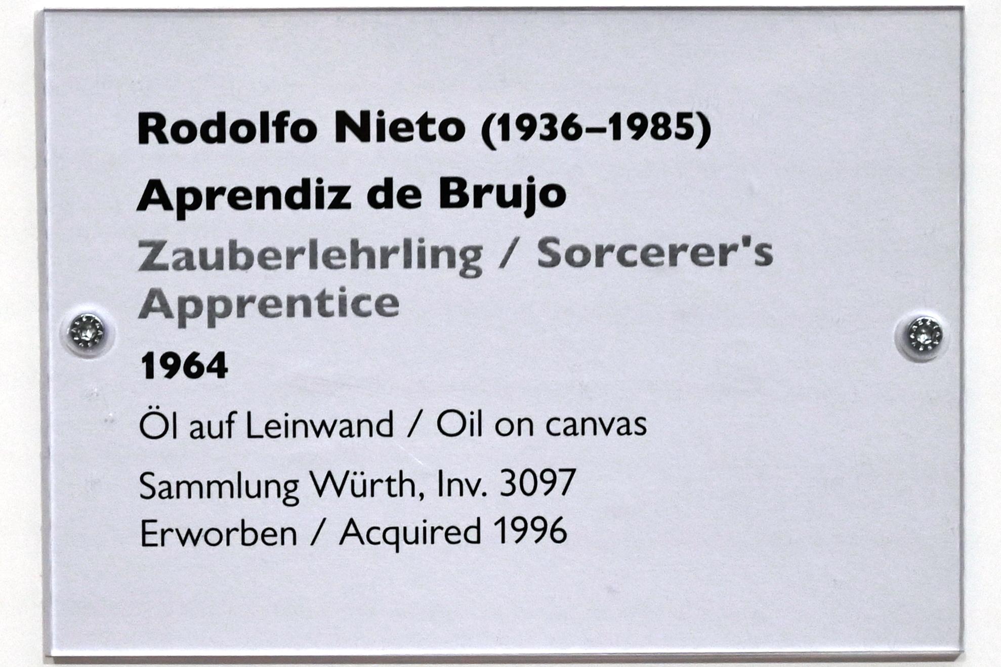 Rodolfo Nieto (1964), Zauberlehrling, Schwäbisch Hall, Kunsthalle Würth, Ausstellung "Sport, Spaß und Spiel" vom 13.12.2021 - 26.02.2023, Untergeschoß, 1964, Bild 2/2