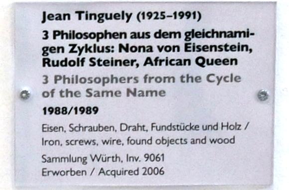 Jean Tinguely (1954–1990), Rudolf Steiner, Schwäbisch Hall, Kunsthalle Würth, Ausstellung "Sport, Spaß und Spiel" vom 13.12.2021 - 26.02.2023, Untergeschoß, 1988–1989, Bild 2/2