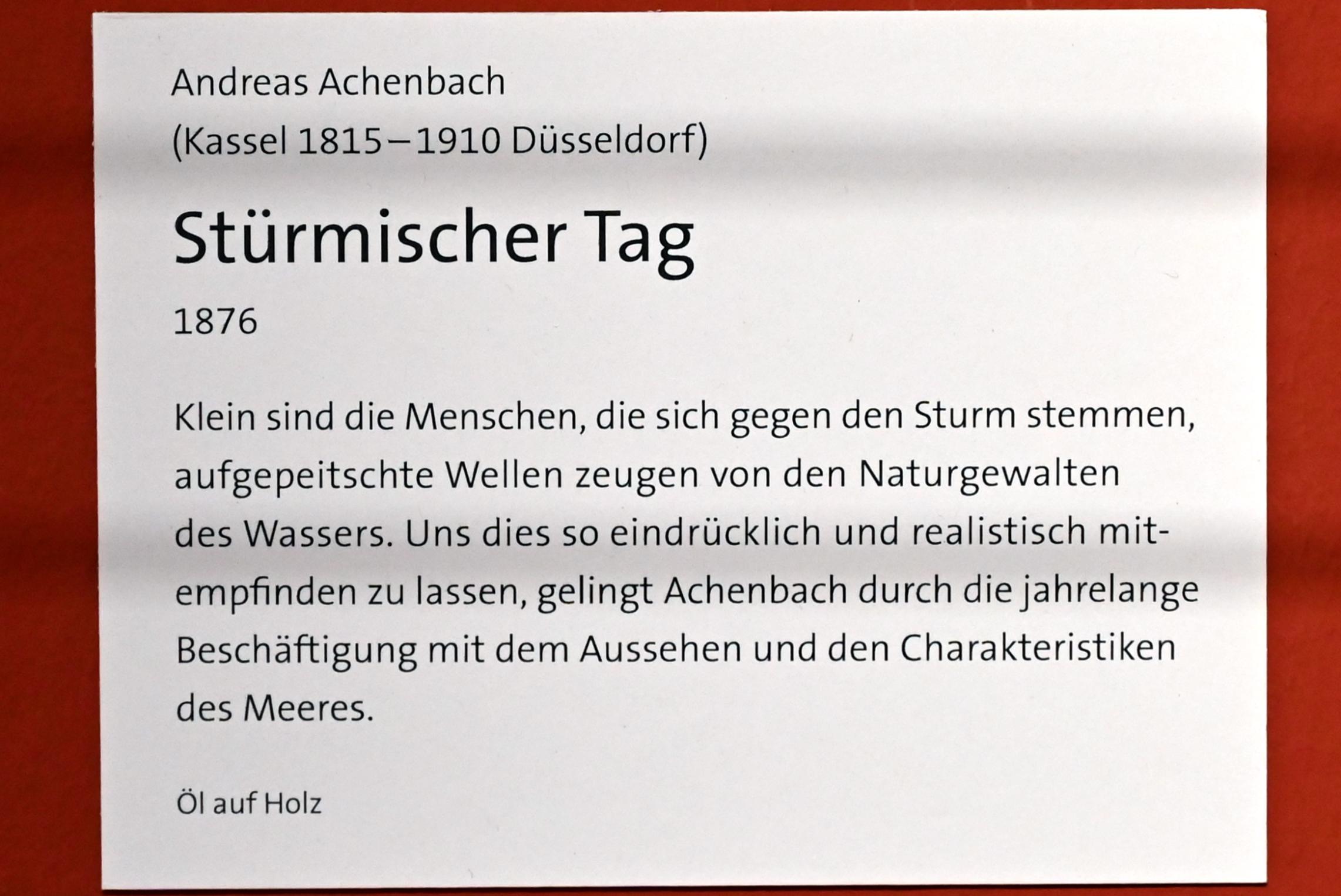 Andreas Achenbach (1835–1876), Stürmischer Tag, Bonn, Rheinisches Landesmuseum, 1876, Bild 2/2