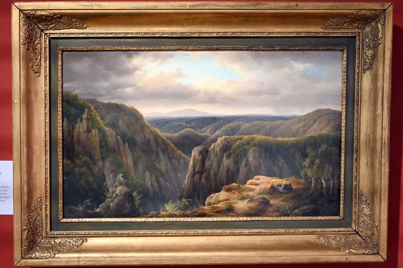 Wilhelm Steuerwaldt: Gebirgslandschaft im Harz (Rosstrappe), 1850