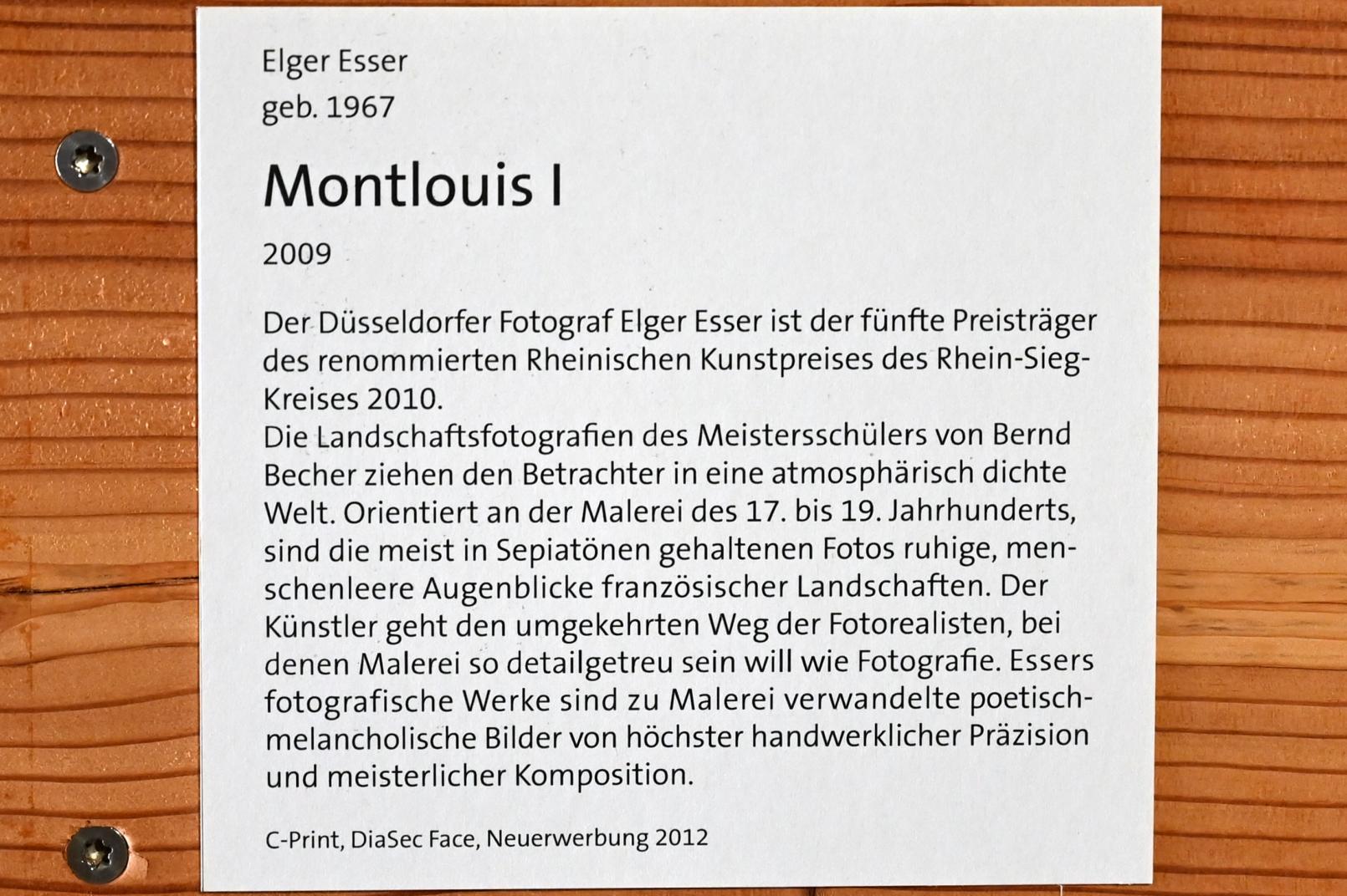 Elger Esser (2004–2009): Montlouis I, 2009, Bild 2/2