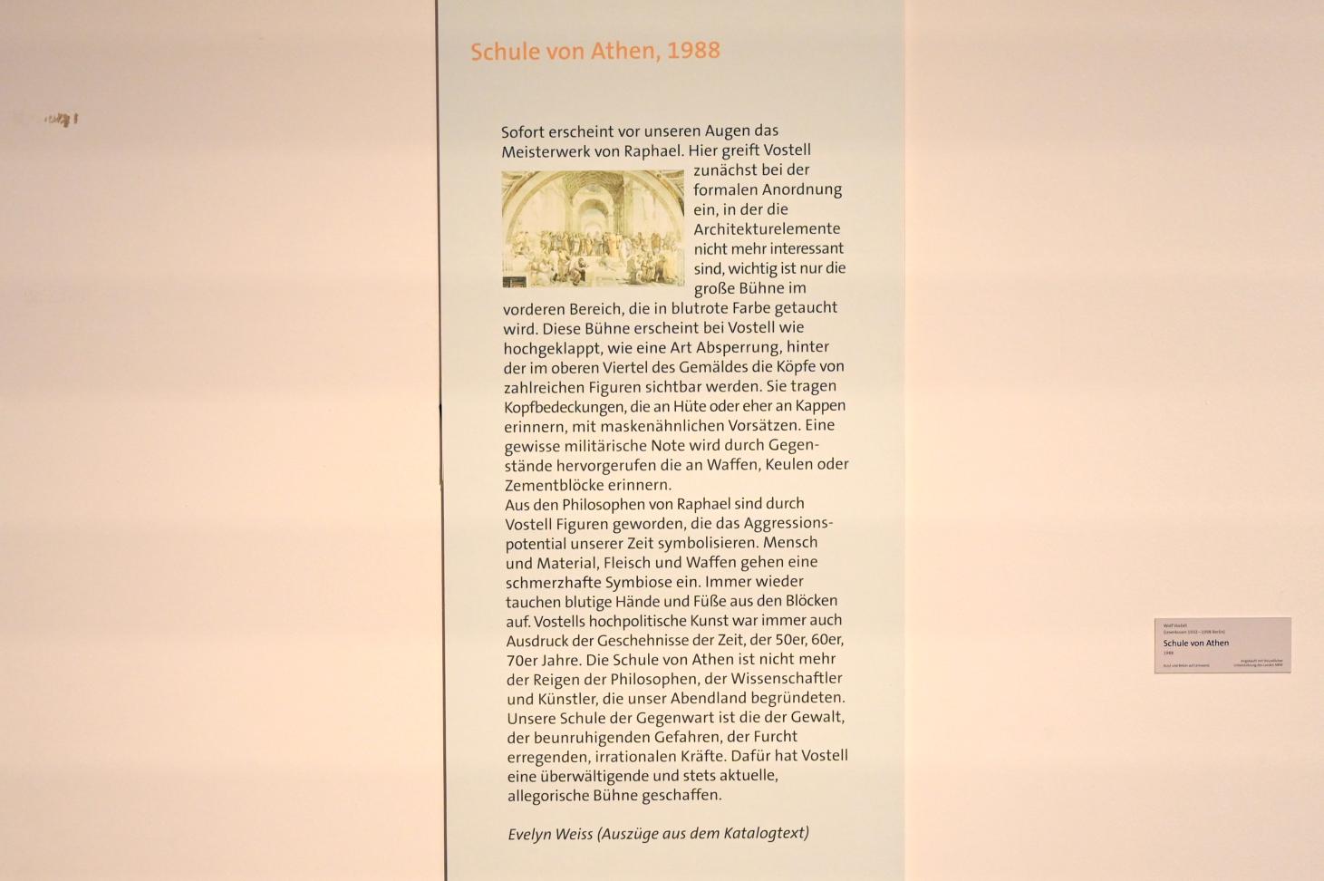 Wolf Vostell (1963–1988), Schule von Athen, Bonn, Rheinisches Landesmuseum, 1988, Bild 3/3