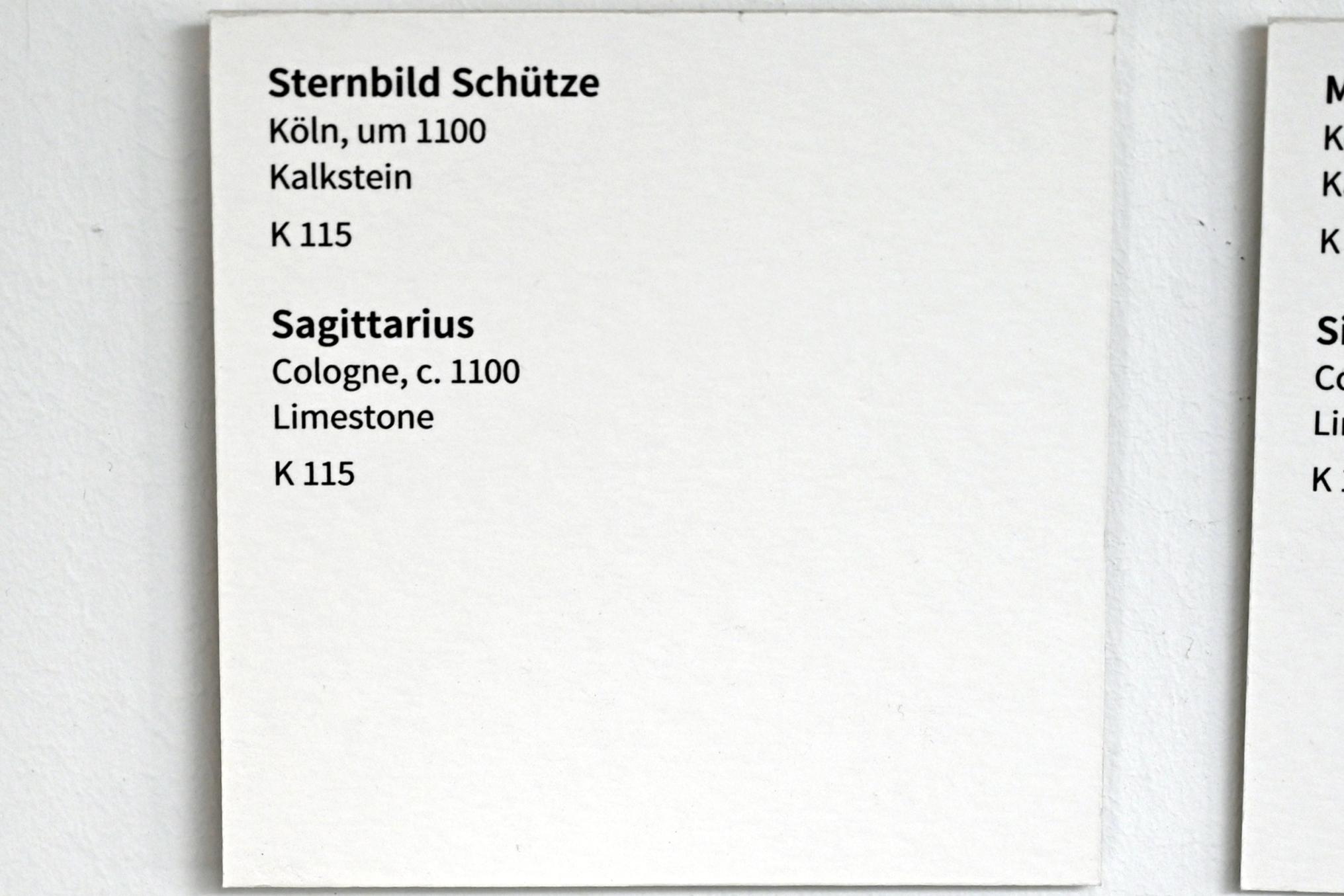 Sternbild Schütze, Köln, Museum Schnütgen, Saal 1, um 1100, Bild 2/2