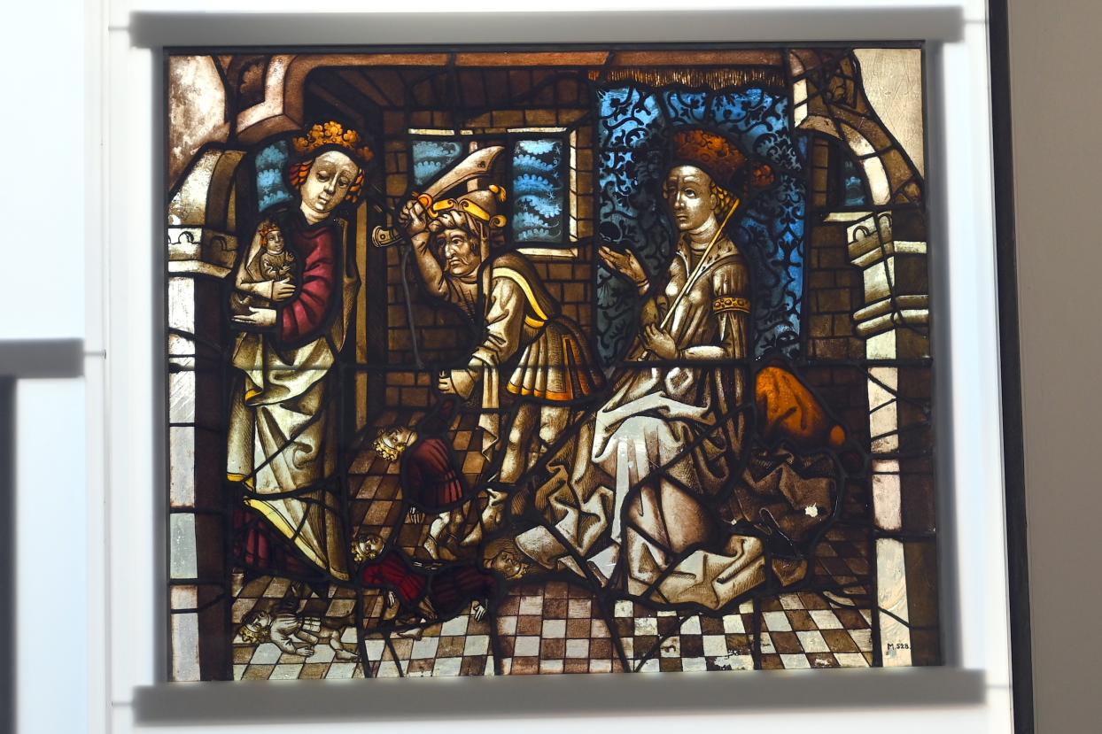 Athalia lässt ihre Enkel töten, Köln, Kölner Kartause St. Barbara, jetzt Köln, Museum Schnütgen, Saal 1, um 1465, Bild 1/2