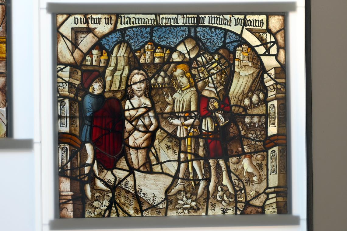 Die Heilung des Naaman im Jordan, Köln, Kölner Kartause St. Barbara, jetzt Köln, Museum Schnütgen, Saal 1, um 1465