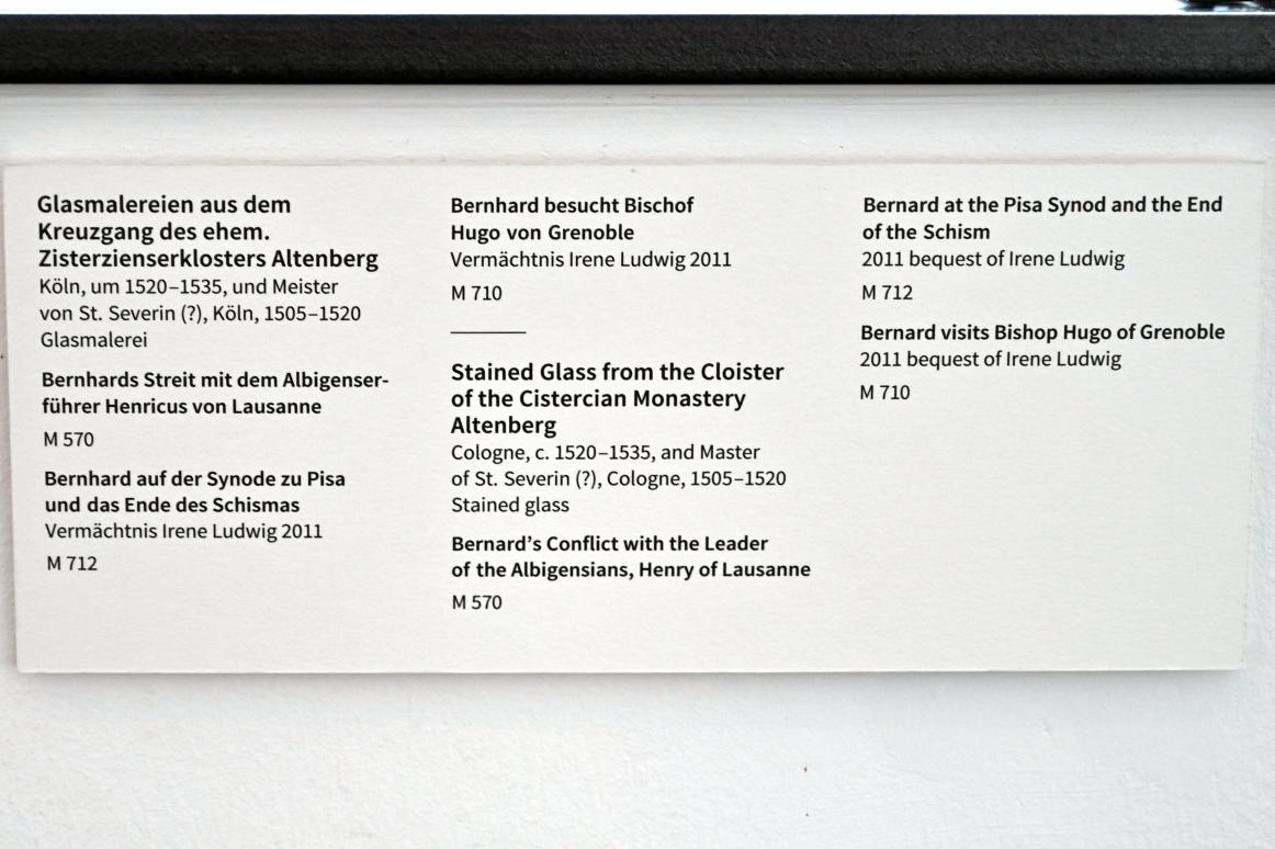 Meister von Sankt Severin (1488–1513), Bernhard auf der Synode zu Pisa und das Ende des Schismas, Altenberg (Bergisches Land), ehem. Zisterzienserkloster Altenberg, jetzt Köln, Museum Schnütgen, Saal 1, 1505–1520, Bild 2/2