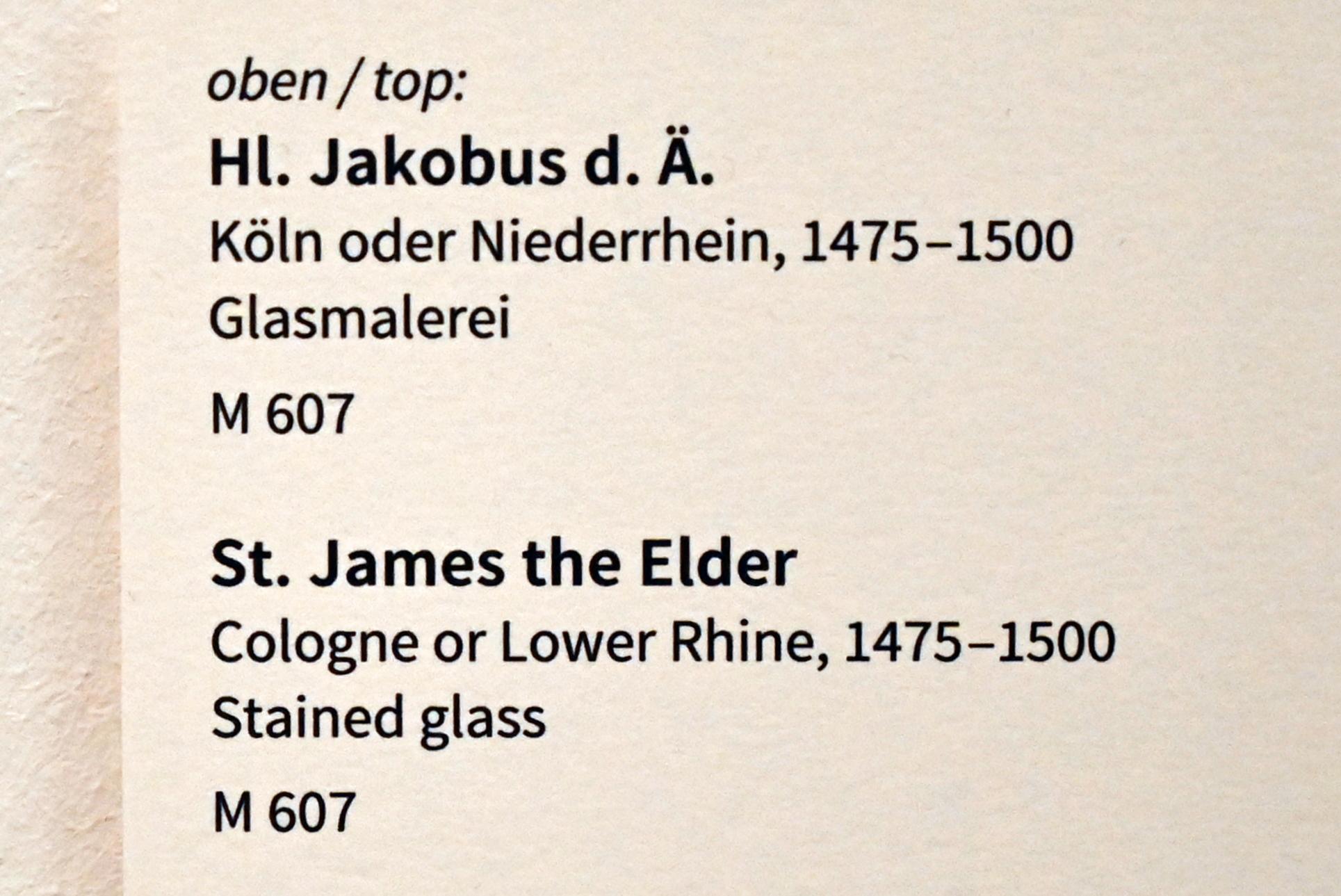 Hl. Jakobus d. Ä., Köln, Museum Schnütgen, Saal 2, 1475–1500, Bild 2/2