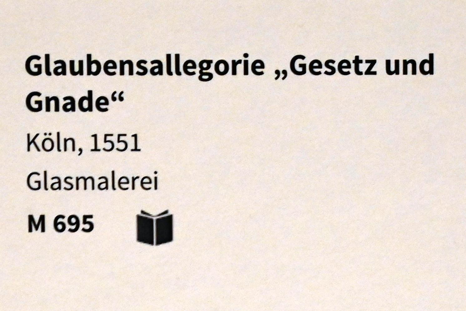 Glaubensallegorie "Gesetz und Gnade", Köln, Museum Schnütgen, Saal 3, 1551, Bild 2/2