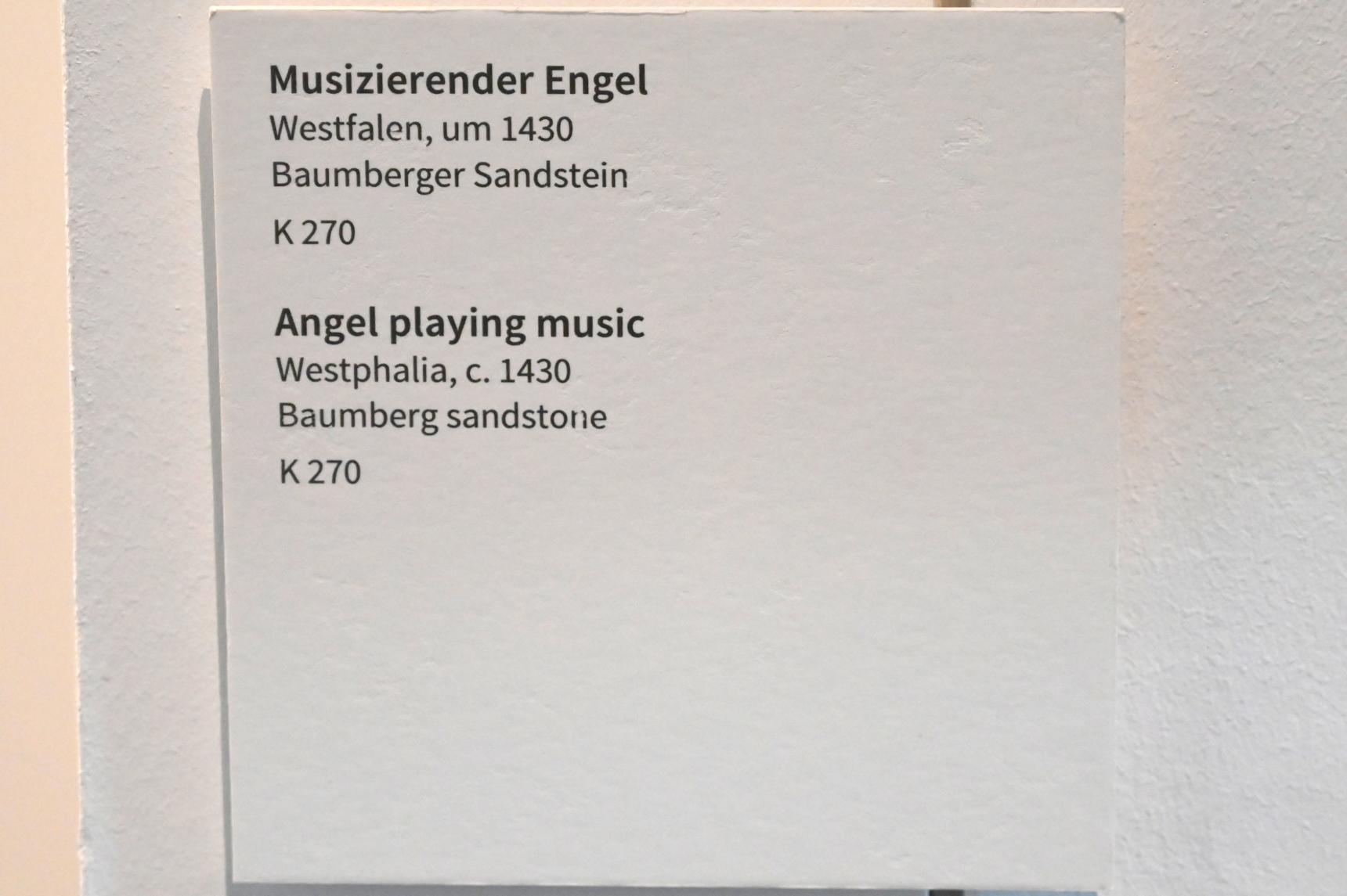 Musizierender Engel, Köln, Museum Schnütgen, Saal 3, um 1430, Bild 2/2