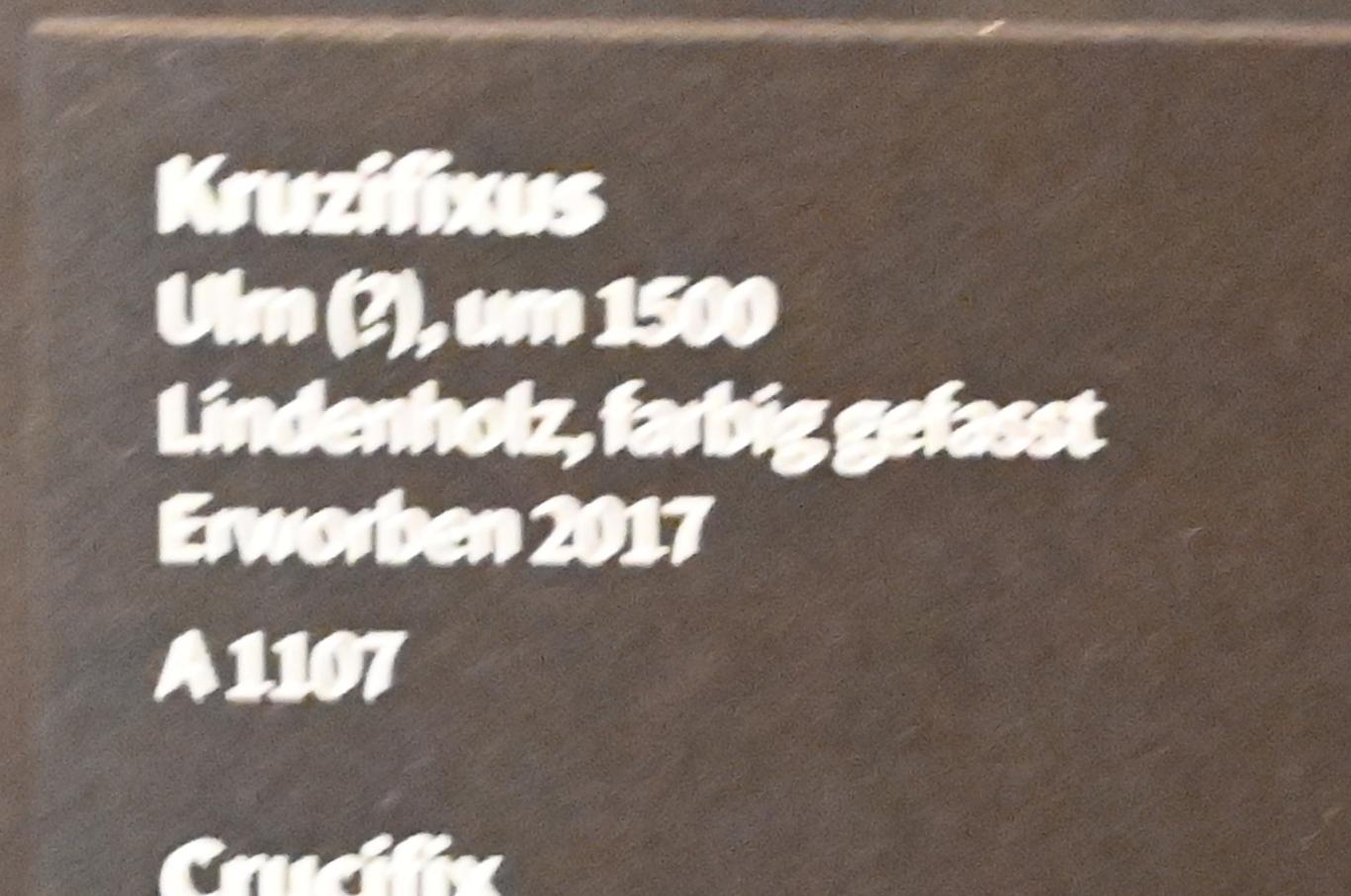 Kruzifixus, Köln, Museum Schnütgen, Saal 4, um 1500, Bild 3/3