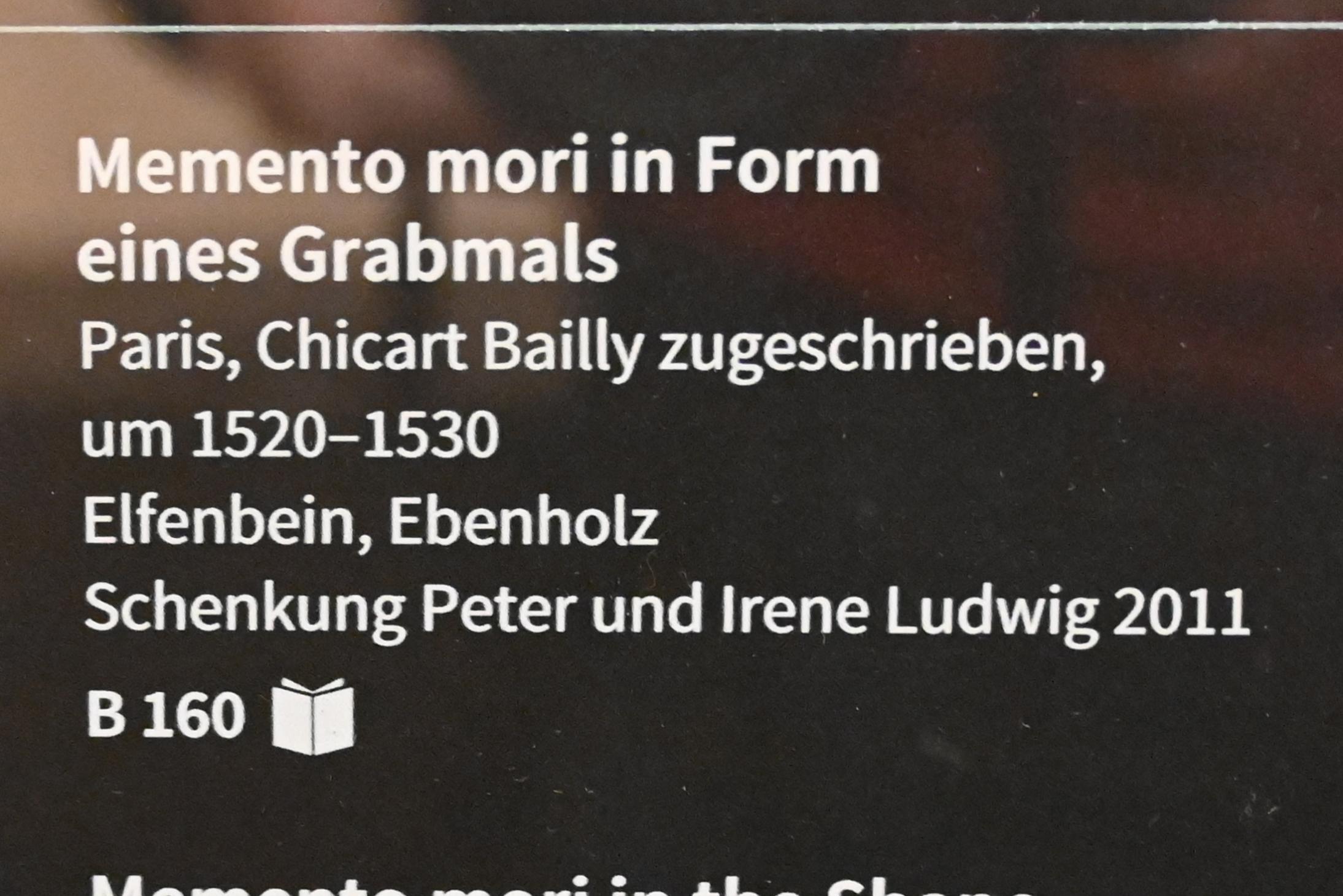 Chicart Bailly (1525), Memento mori in Form eines Grabmals, Köln, Museum Schnütgen, Saal 5, um 1520–1530, Bild 3/3
