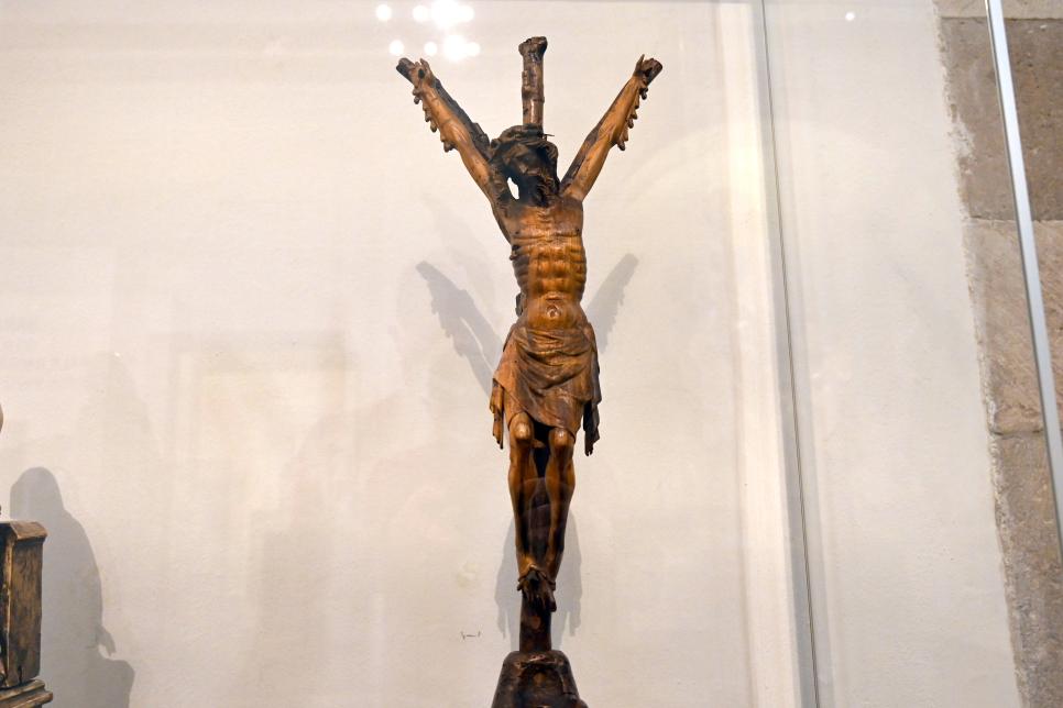 Christus am Kreuz (Crucifixus dolorosus), Köln, Museum Schnütgen, Saal 6, um 1390–1400, Bild 2/3