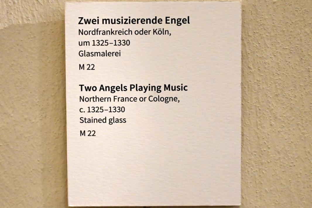 Zwei musizierende Engel, Köln, Museum Schnütgen, Saal 7, um 1325–1330, Bild 2/2