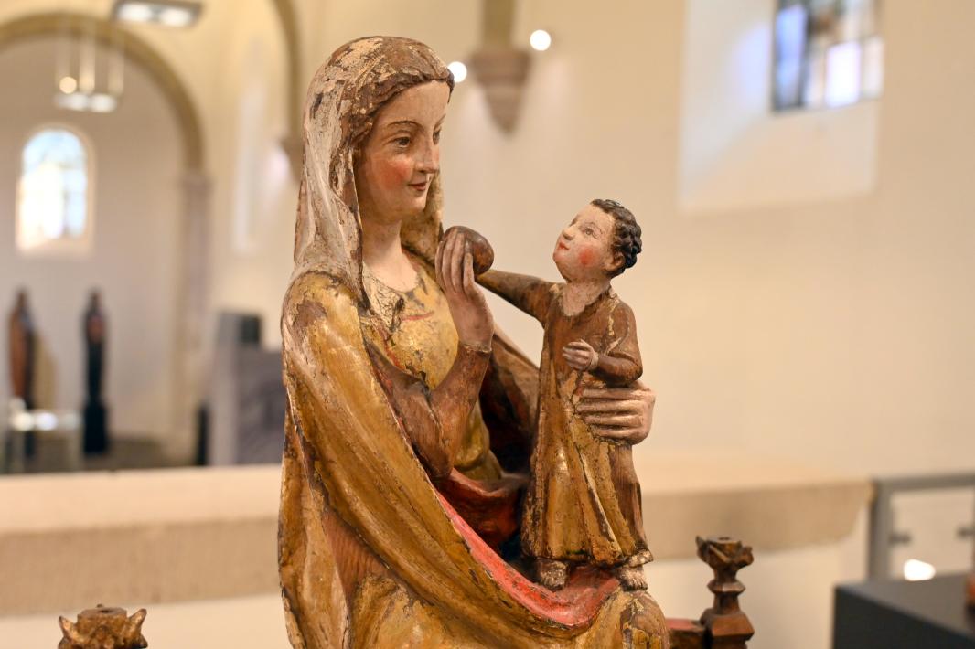 Madonna auf dem breiten Thronsitz, Köln, Museum Schnütgen, Saal 7, um 1270, Bild 3/4