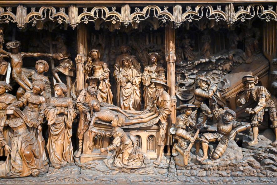 Schrein mit Passionsszenen, Sockel (Predella) eines Altarretabels, Köln, Museum Schnütgen, Saal 8, um 1530–1540, Bild 2/6