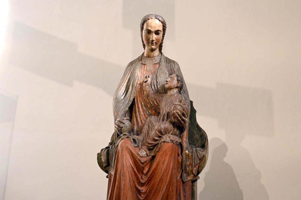 Thronende Muttergottes (Aachener Madonna), Köln, Museum Schnütgen, Saal 8, um 1230, Bild 3/4