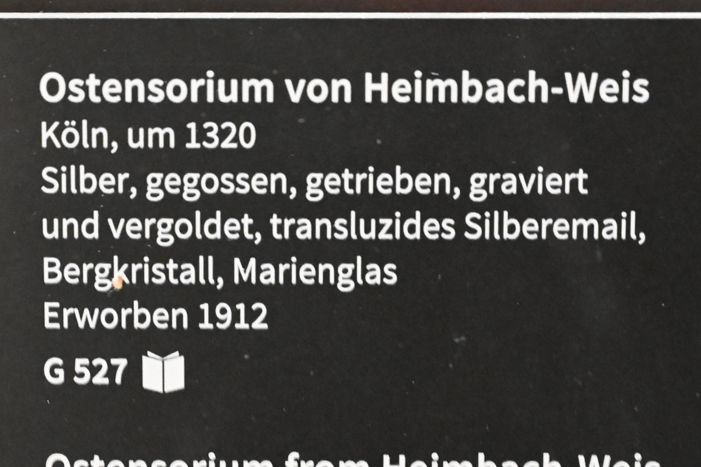 Ostensorium von Heimbach-Weis, Köln, Museum Schnütgen, Saal 9, um 1320, Bild 2/2