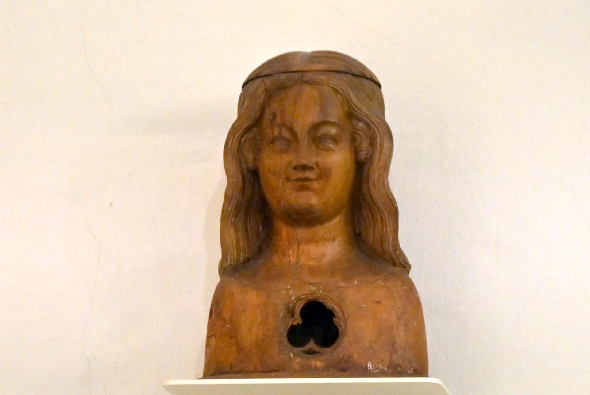 Weibliche Reliquienbüste, Köln, Museum Schnütgen, Saal 10, Mitte 14. Jhd.