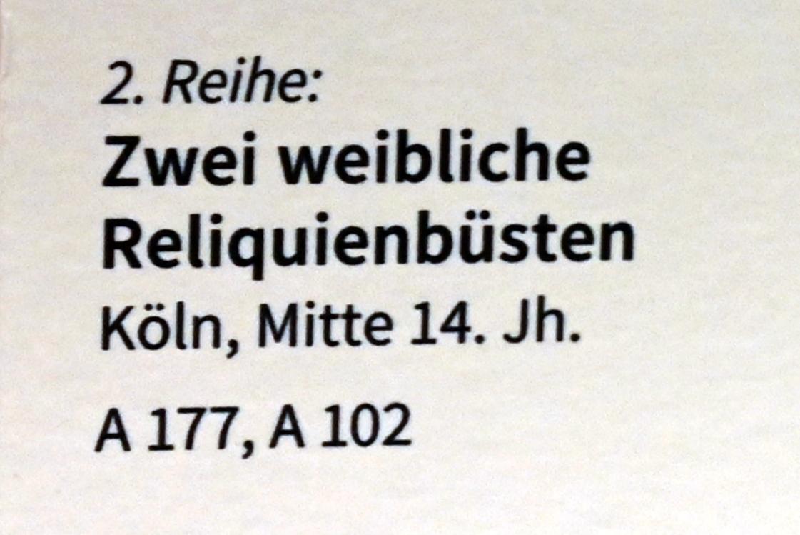 Weibliche Reliquienbüste, Köln, Museum Schnütgen, Saal 10, Mitte 14. Jhd., Bild 2/2