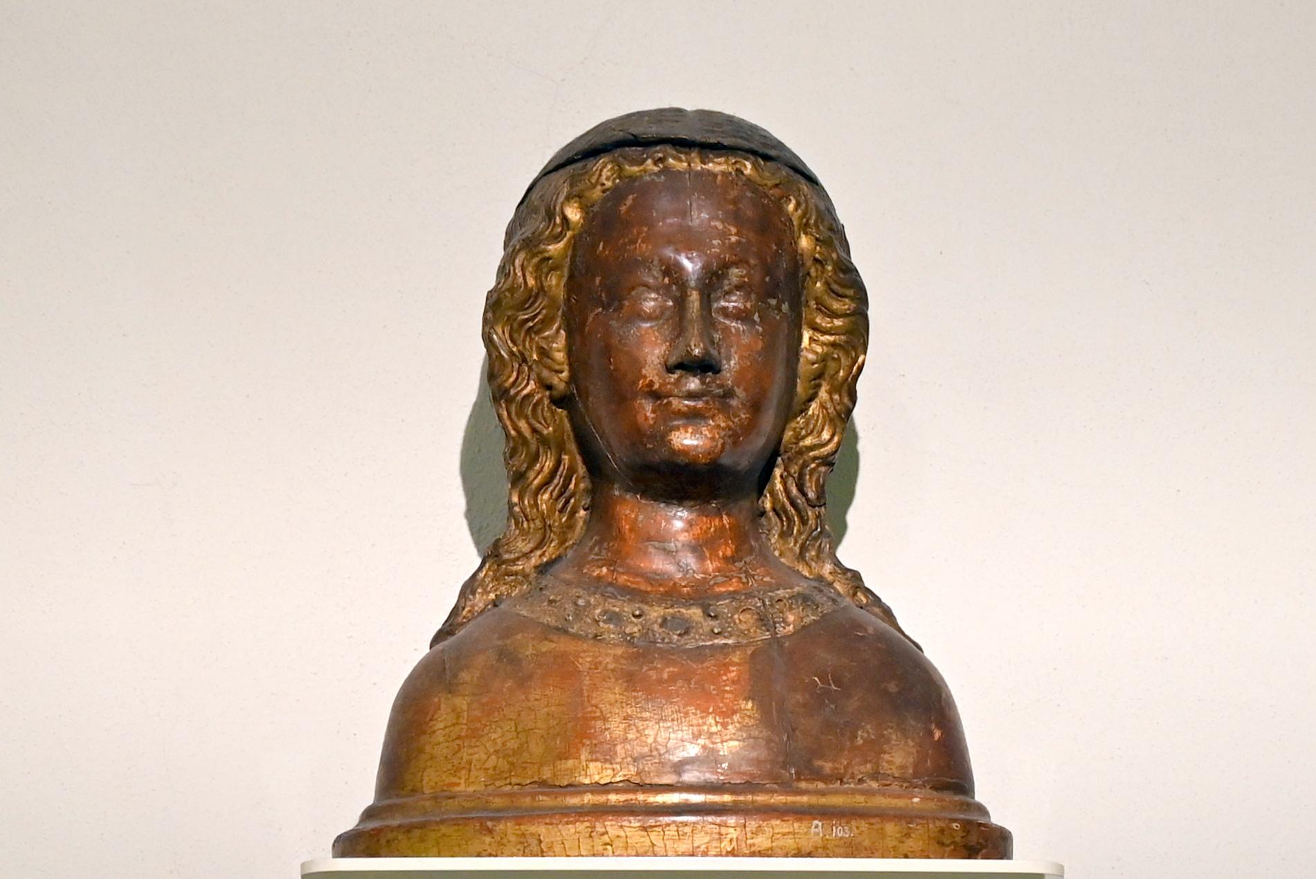 Weibliche Reliquienbüste, Köln, Museum Schnütgen, Saal 10, um 1320–1330, Bild 1/2