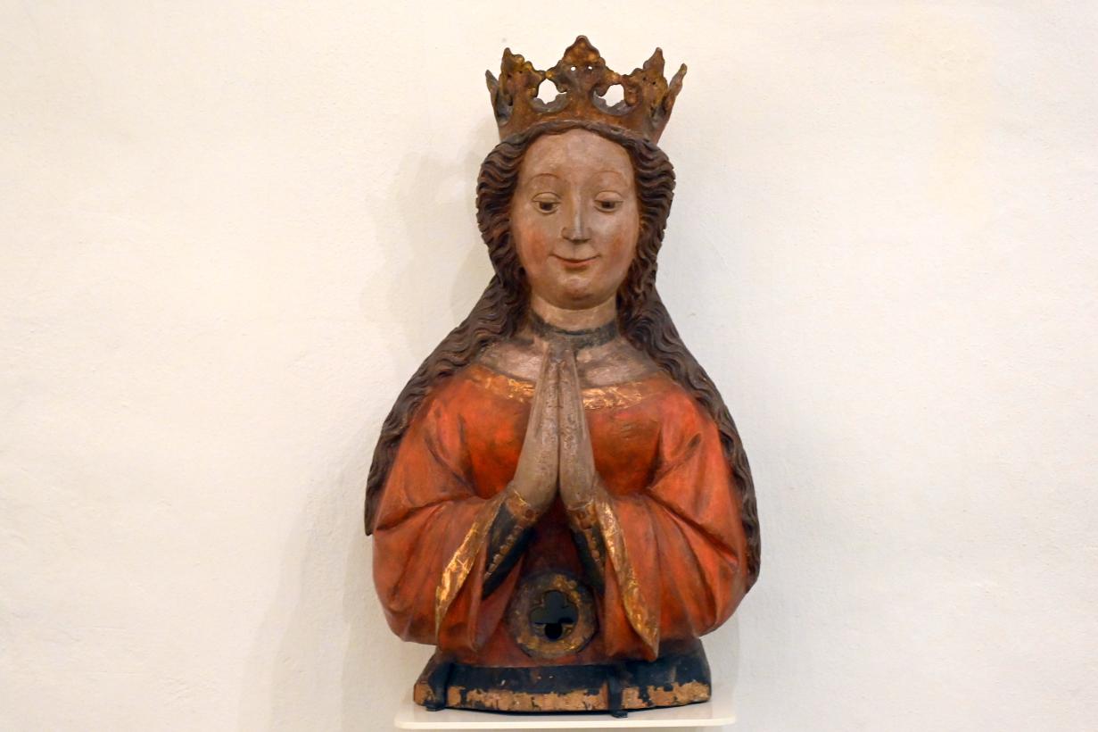 Reliquienbüste der Kaiserin Kunigunde, Köln, Museum Schnütgen, Saal 10, um 1450, Bild 1/2