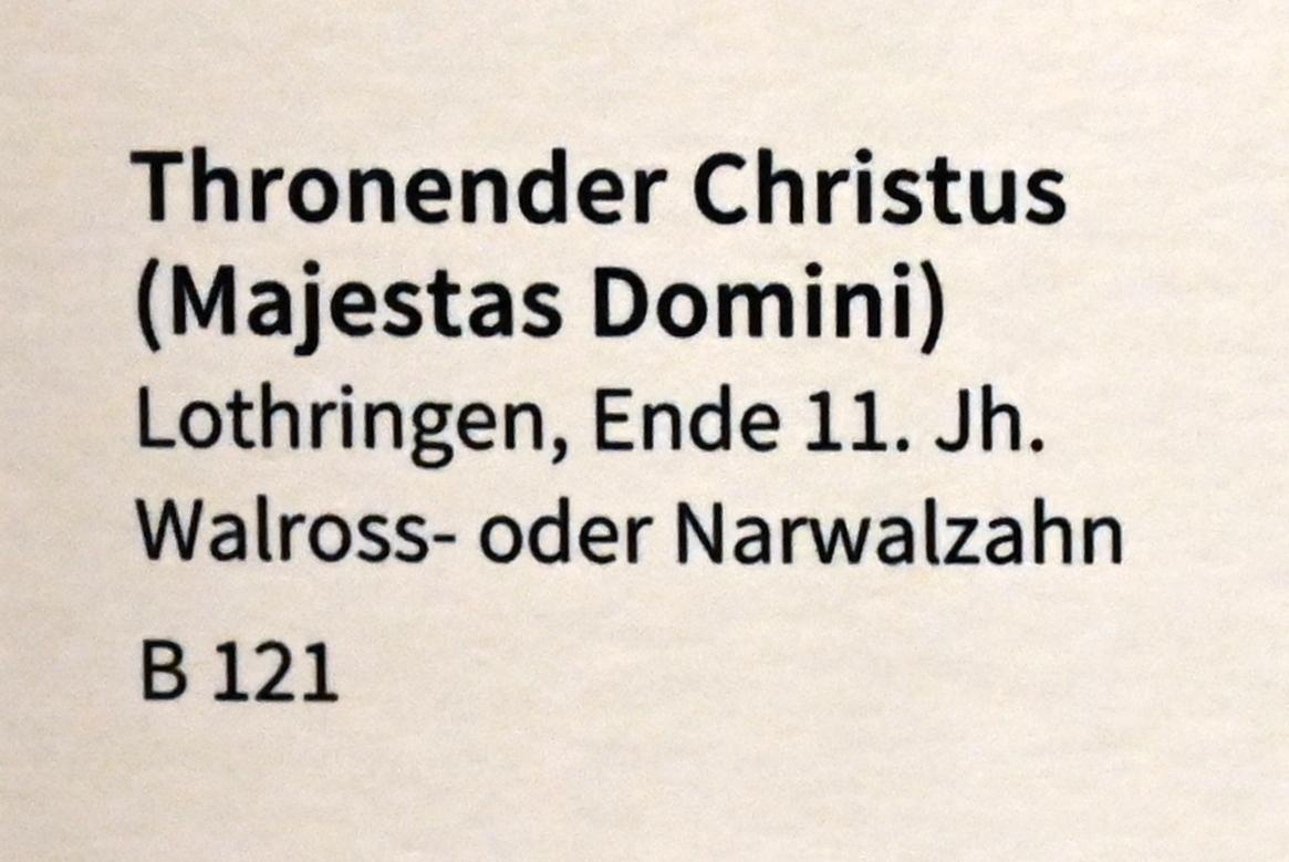 Thronender Christus (Majestas Domini), Köln, Museum Schnütgen, Saal 10, Ende 11. Jhd., Bild 2/2