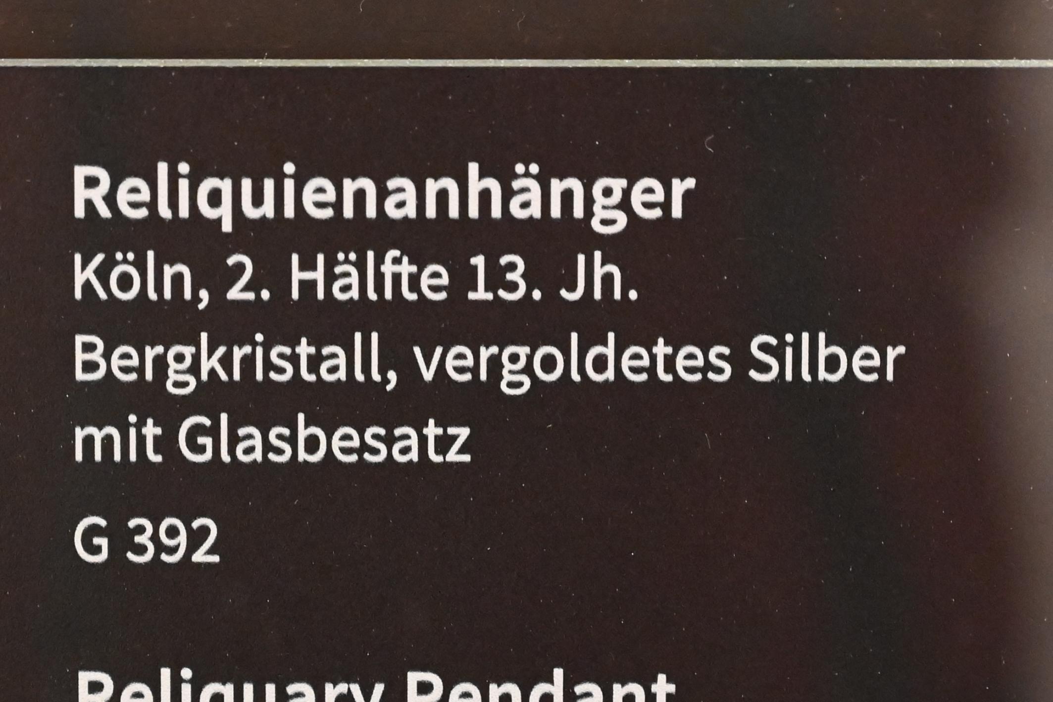 Reliquienanhänger, Köln, Museum Schnütgen, Saal 10, 2. Hälfte 13. Jhd., Bild 2/2