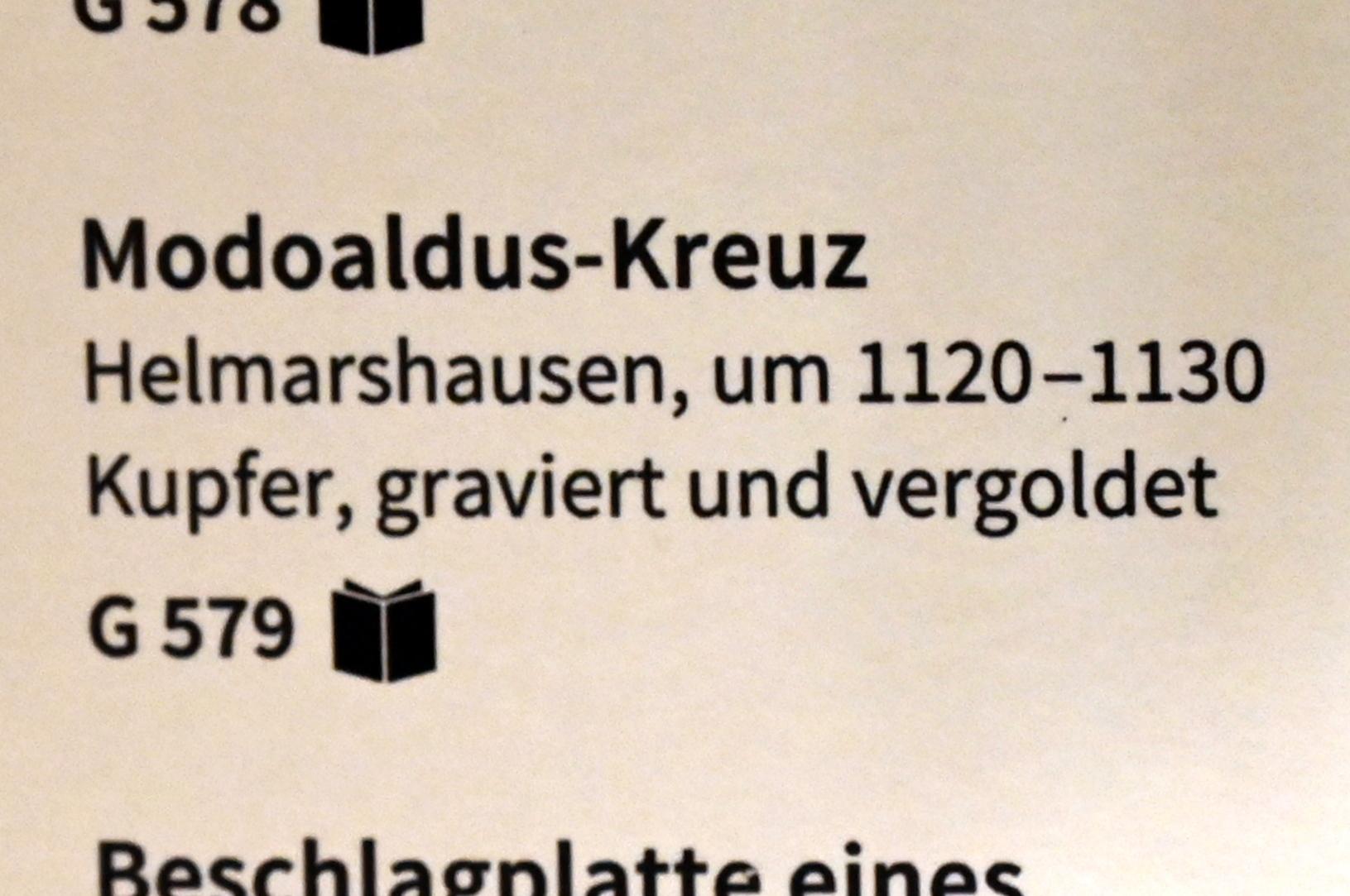 Modoaldus-Kreuz, Köln, Museum Schnütgen, Saal 12, um 1120–1130, Bild 2/2