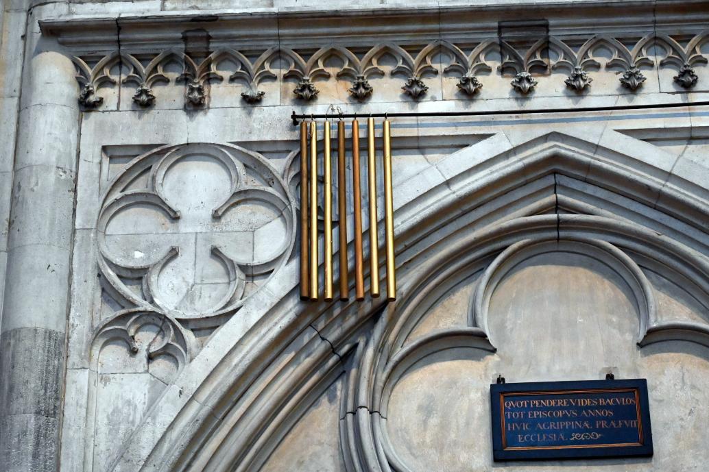 Vergoldete Stäbe, deren Anzahl die Amtsjahre des Erzbischofs anzeigt, Köln, Hohe Domkirche Sankt Petrus (Kölner Dom), Undatiert