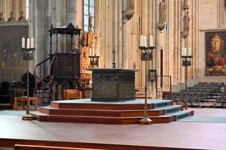 Elmar Hillebrand (1960), Vierungsaltar, Köln, Hohe Domkirche Sankt Petrus (Kölner Dom), 1960, Bild 2/4