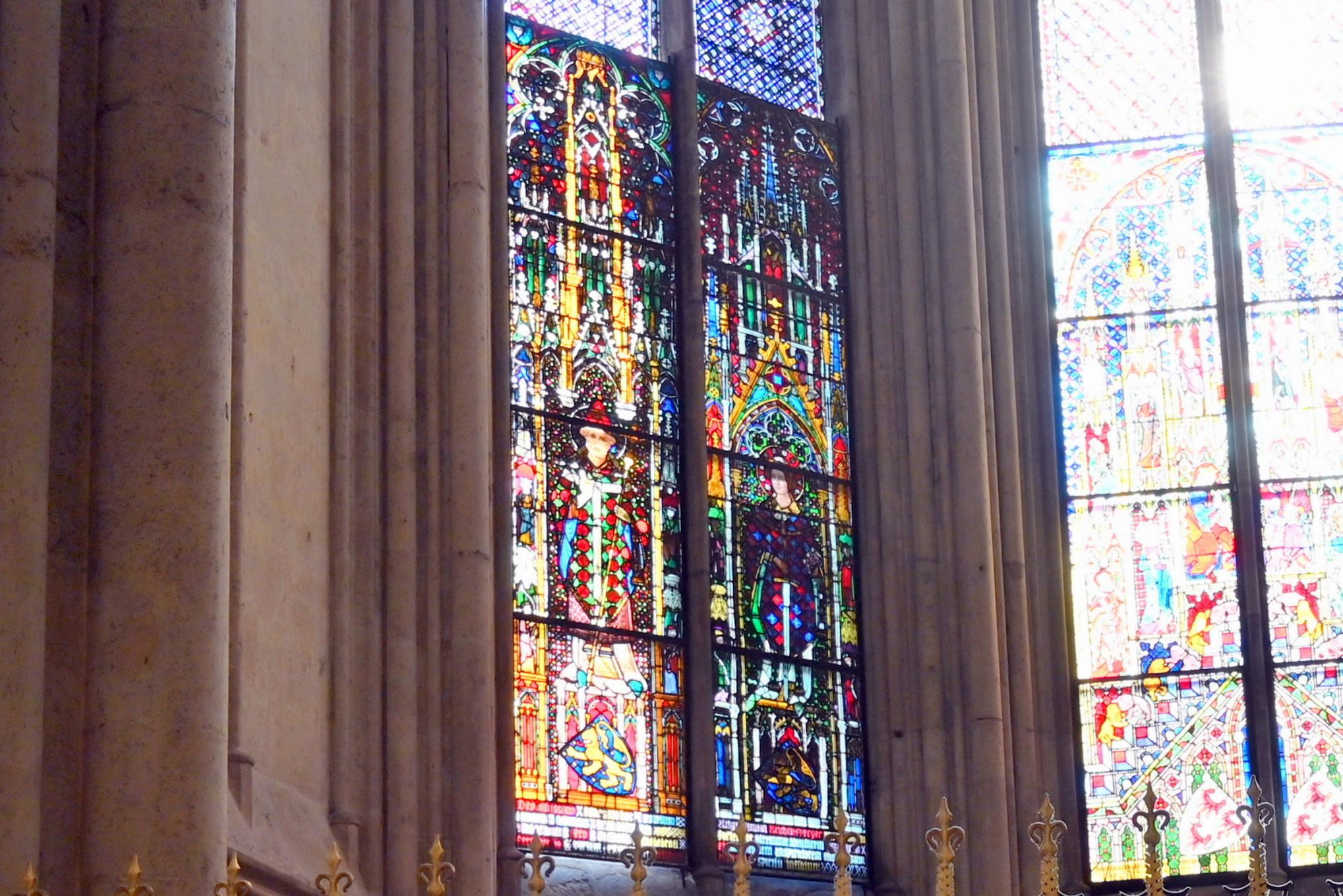 Silvester und Gregor-von-Spoleto-Fenster, Köln, Hohe Domkirche Sankt Petrus (Kölner Dom), nach 1322