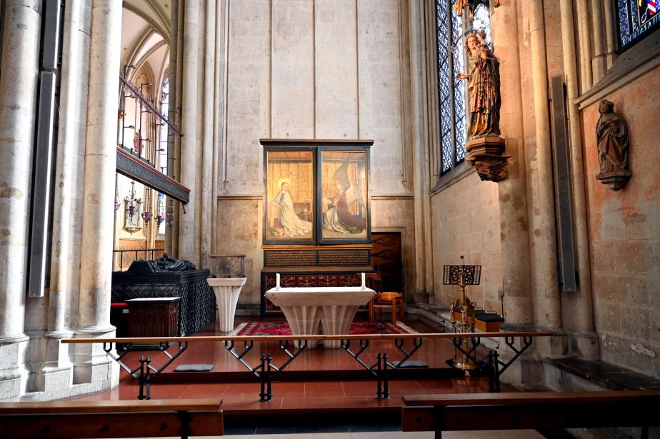 Stefan Lochner (Stephan Lochner) (1435–1450), Sog. Altar der Stadtpatrone, Köln, ehem. Ratskapelle St. Maria in Jerusalem, jetzt Köln, Hohe Domkirche Sankt Petrus (Kölner Dom), um 1445, Bild 2/2