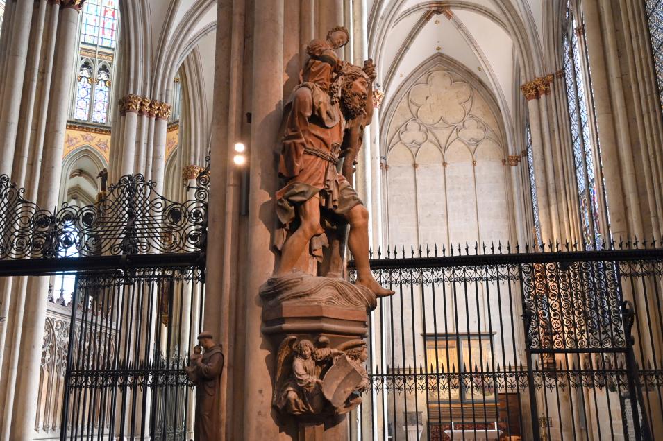 Überlebensgroße Figur des Hl. Christophorus, Köln, Hohe Domkirche Sankt Petrus (Kölner Dom), um 1470, Bild 2/2