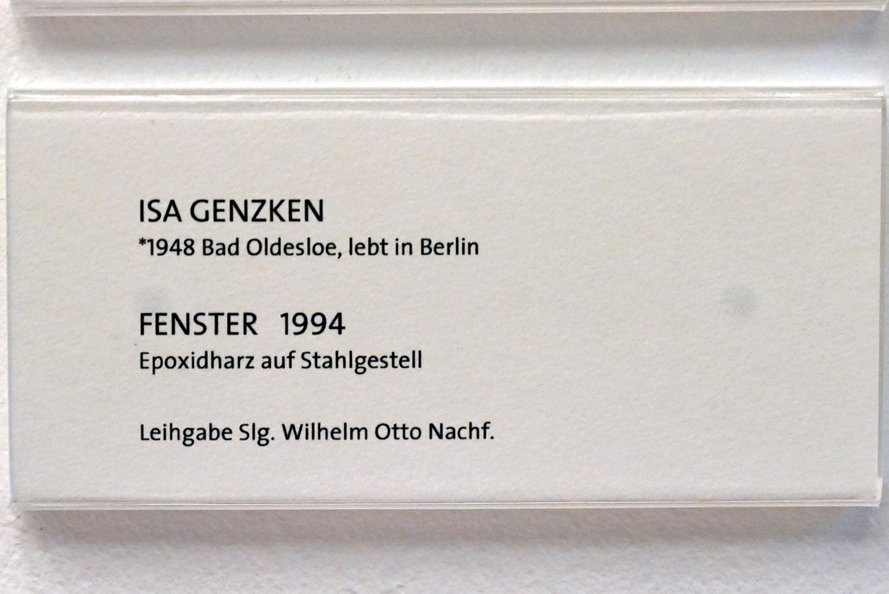 Isa Genzken (1974–2015), Fenster, Bonn, Kunstmuseum Bonn, Saal 1, 1994, Bild 3/3