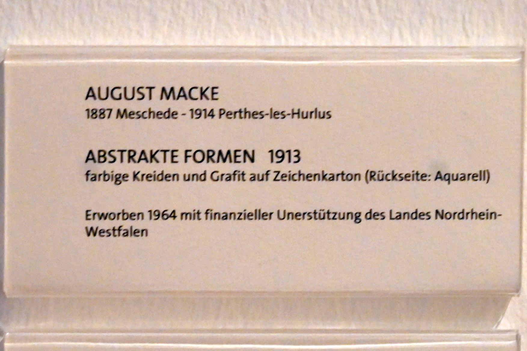 August Macke (1907–1914), Abstrakte Formen, Bonn, Kunstmuseum Bonn, Saal 5, 1913, Bild 2/2
