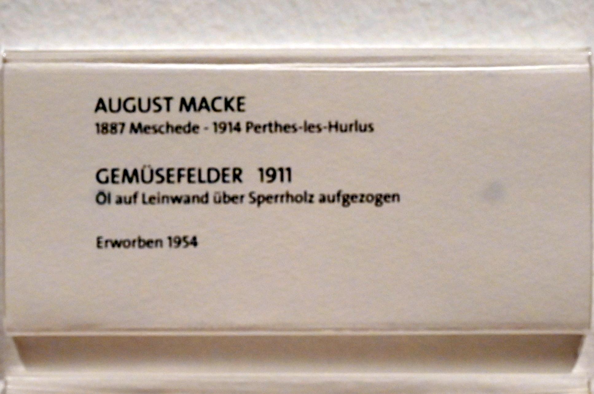 August Macke (1907–1914), Gemüsefelder, Bonn, Kunstmuseum Bonn, Saal 5, 1911, Bild 2/2