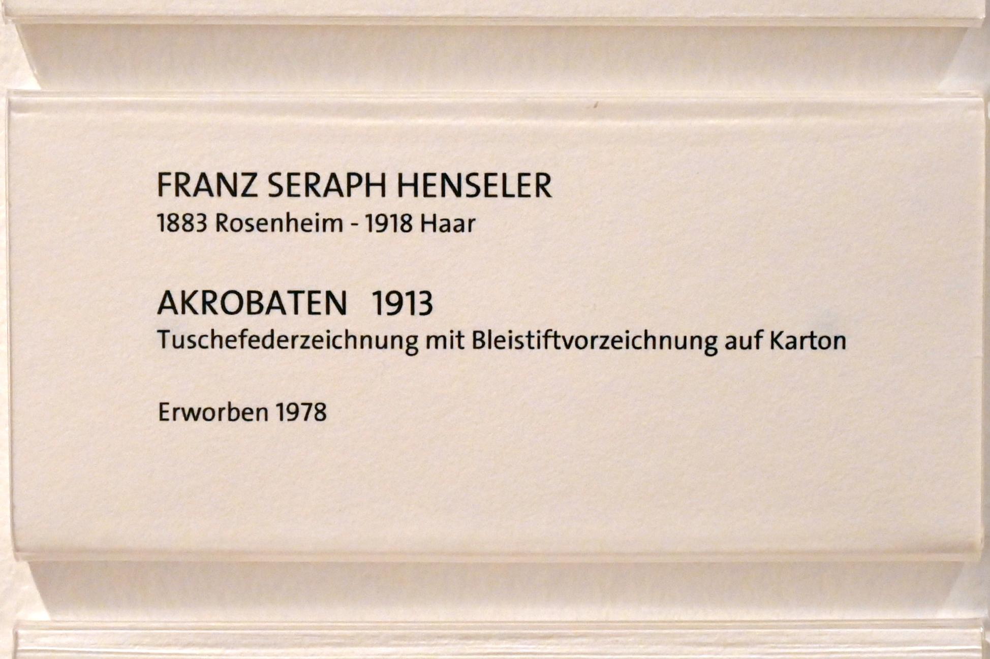 Franz Seraph Henseler (1913), Akrobaten, Bonn, Kunstmuseum Bonn, Saal 6, 1913, Bild 2/2