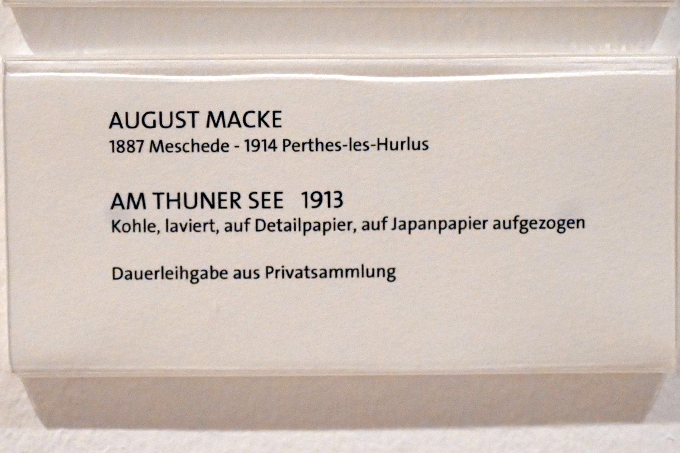 August Macke (1907–1914), Am Thuner See, Bonn, Kunstmuseum Bonn, Saal 6, 1913, Bild 2/2