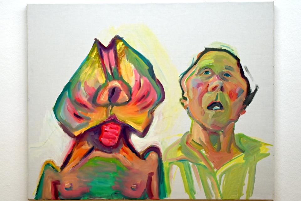 Maria Lassnig (1945–2011): Zwei Arten zu sein (Doppelselbstporträt), 2000